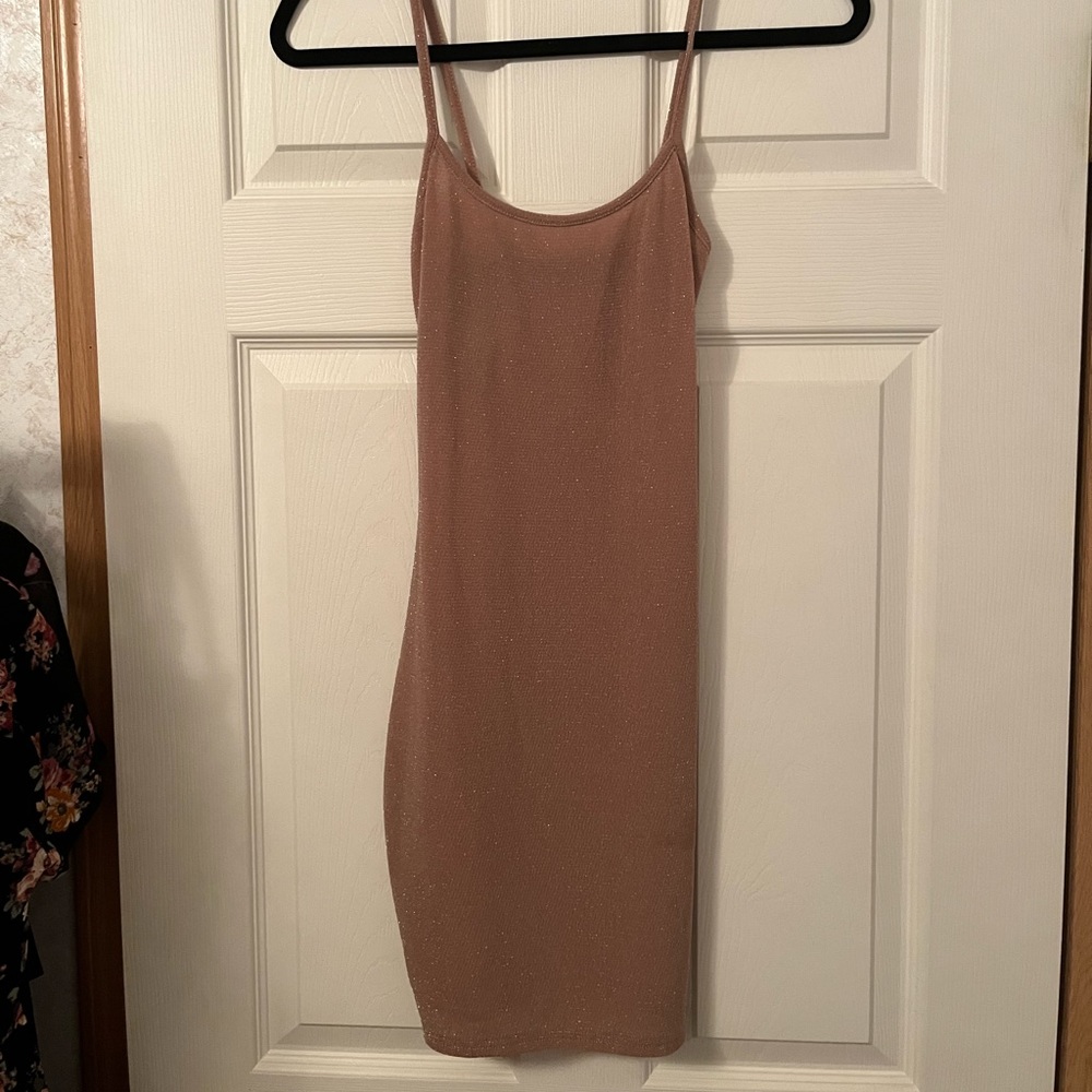 Nude boohoo dress